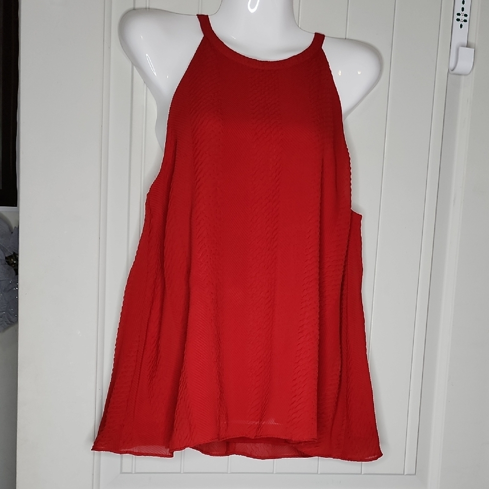 Red Sleeveless Women's Top